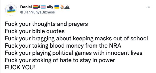 party_annimal's tweet photo. Shove your thoughts, prayers, and the rest of that BS! https://t.co/THeBA0mHc8