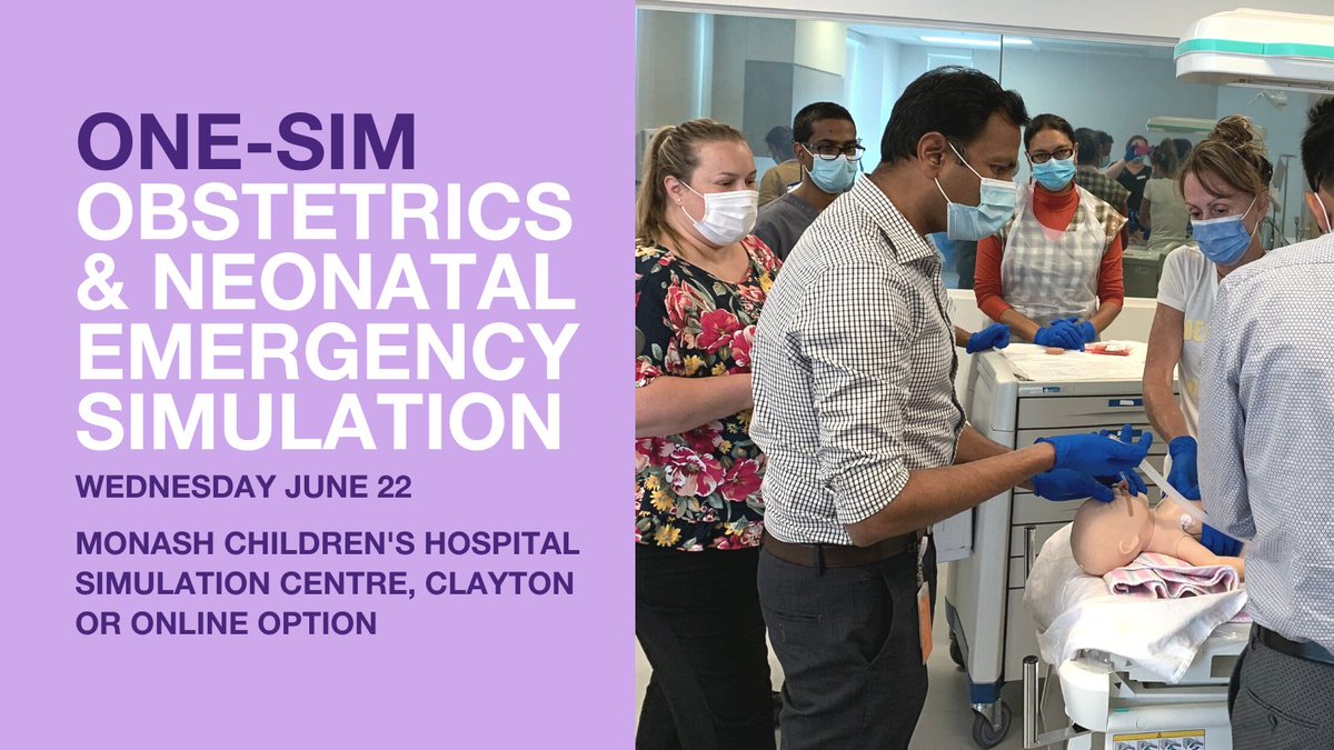 Registrations still open for @onesimeducation workshop! Join @arunaz & @Atul_Monash online or in-person on June 22 for the Obstetrics & Neonatal Emergency Simulation Workshop Open to doctors, nurses & midwives from different specialties Register here: shop.monash.edu/shop-by-area/m…