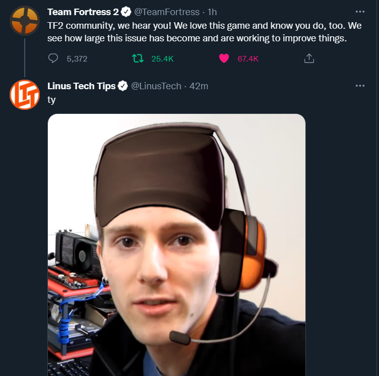 ShorKtf2's tweet photo. WHAT TIMELINE ARE WE IN RIGHT NOW, THIS FEELS LIKE A FEVER DREAM #saveTF2 https://t.co/wOzs8Fnvzx