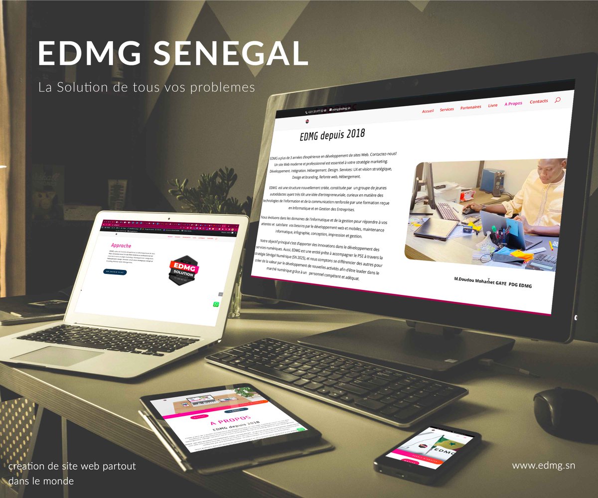 EDMG20's tweet photo. #EDMG pour la création de vos sites web partout
dans le monde
https://t.co/u0gpAyFApv
#siteweb
#kebetu
#Senegal
#Africa https://t.co/LhqRJRq6CD