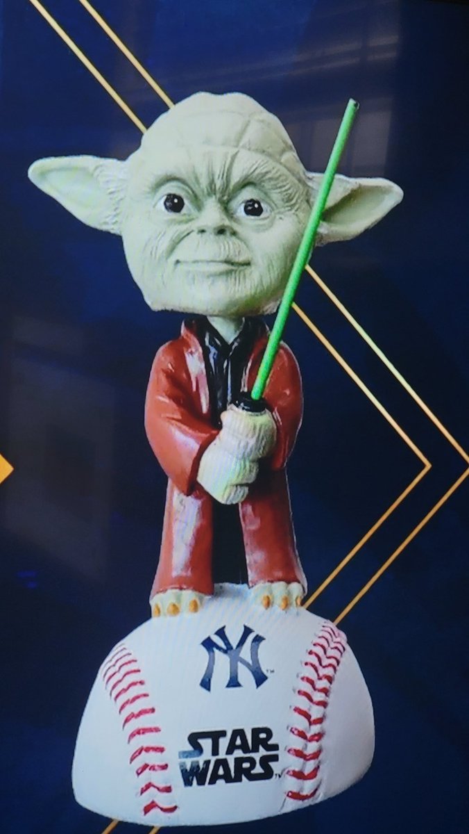 The Yoda bobblehead the Yankees are giving away is- it's.. it's a - what the fuck