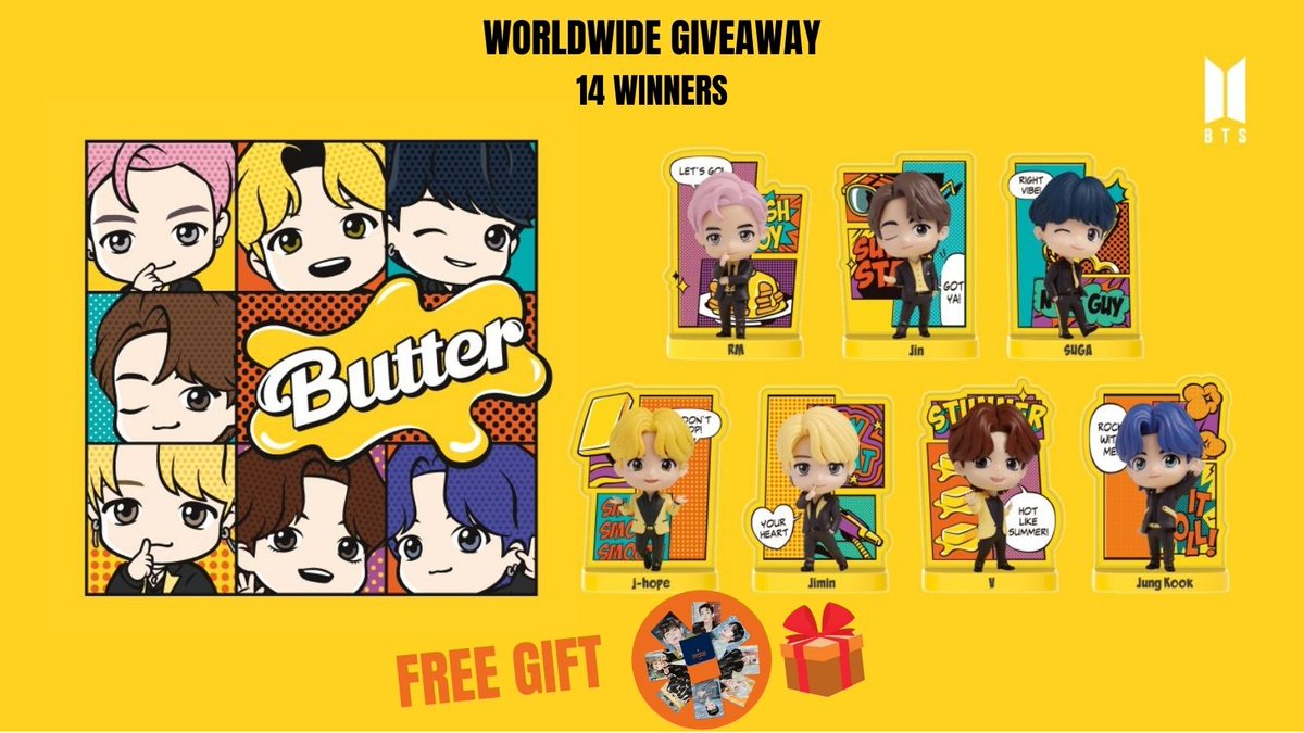 cokodive's tweet photo. BTS Butter Figure Worldwide Giveaway💛🎁
14 Winners
- Like this &amp; Follow 
@cokodive
- Comment your bias Figure
- RT &amp; Tag ARMY💜
Order here👇 with Free Express Shipping🚀
https://t.co/F99was2cTk
https://t.co/F99was2cTk https://t.co/ke9jbRyeZ9