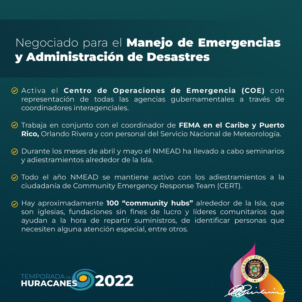 GovPierluisi's tweet photo. Comparto con ustedes como nos hemos preparado para la #TemporadaDeHuracanes2022 ⬇️ https://t.co/fd9VGOTOrM