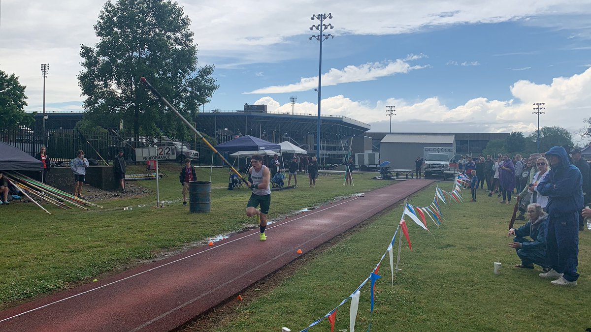 D1 AAA State: STATE CHAMPION!
I didn’t get the height that I wanted, but honestly did the best I could given the horrible weather conditions. Still jumped 15 feet though, if that is an off-day height, I am ok with that. I have two more competitions this summer, then some time off