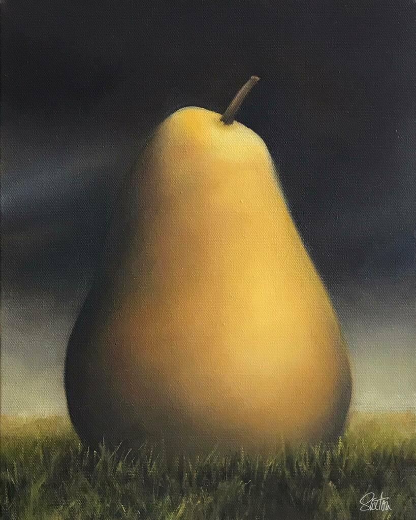 saxtonstudio's tweet photo. Revisiting one of my signature subjects. 🍐 “Meditation”, an original 11x14 oil painting on canvas, is available at Rumi Tree Art Gallery in Sedona, Arizona. (Giclee prints will also be available soon through yours truly.) Message for purchase details. 😎 
.
.
.
#art #original… https://t.co/TmkoI1ubBG