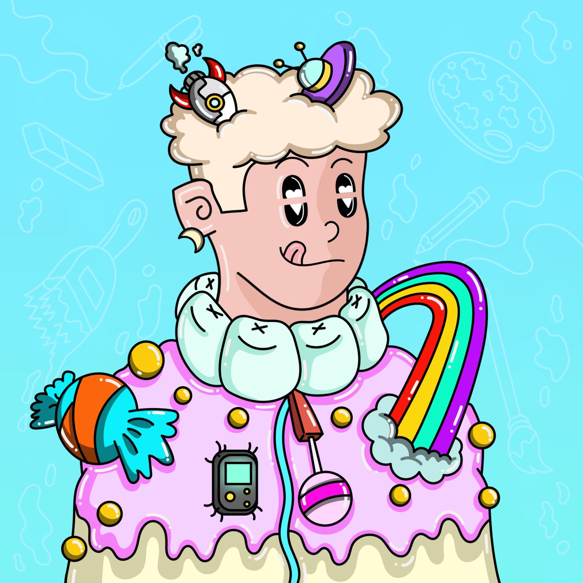 The GraviShip is getting ready to welcome some colorful guests!🌈 

To prepare, the crew is buying all of the sweets in the local Gravistore🍭