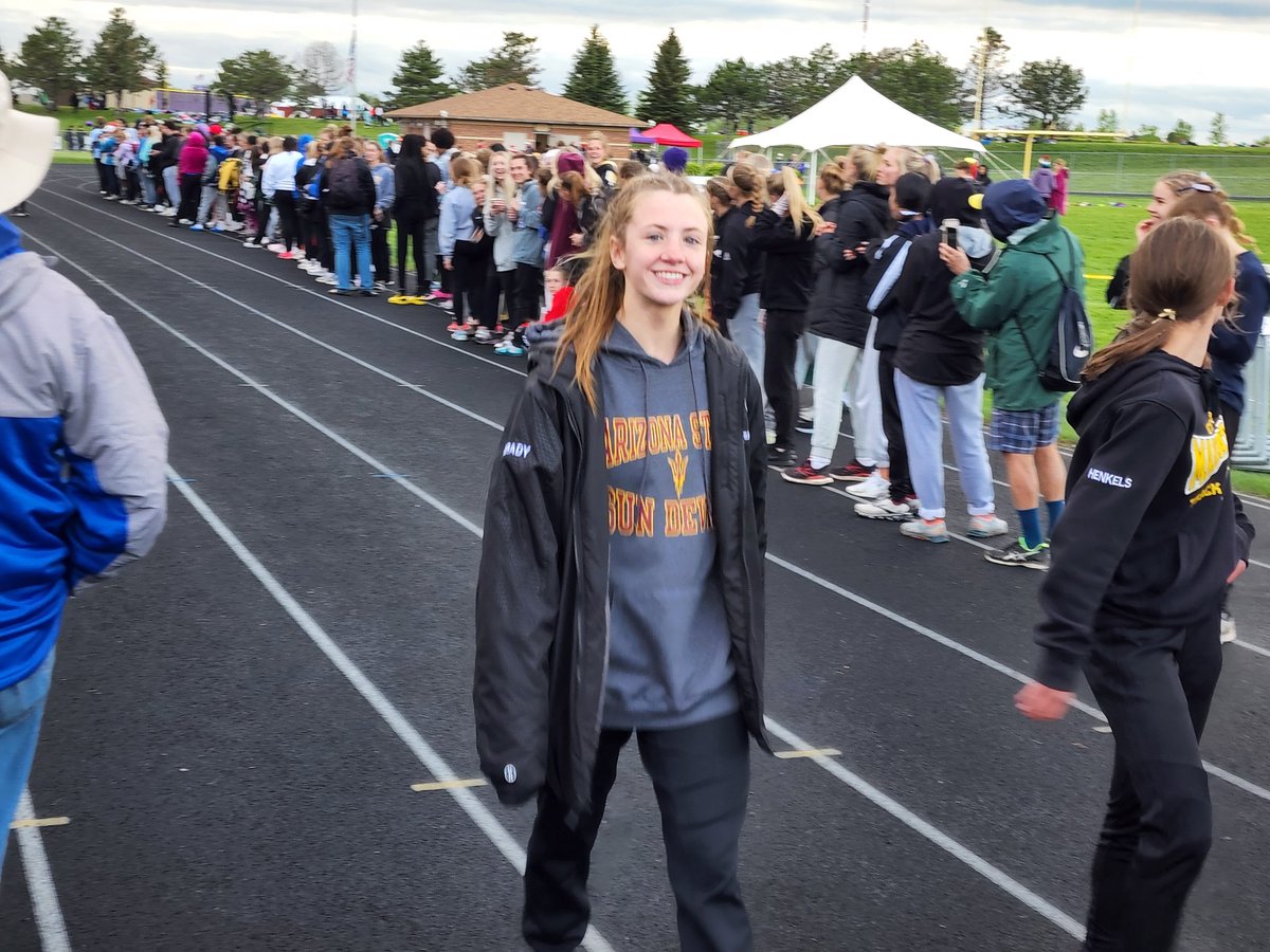 jjgtrack's tweet photo. Big9 parade of champions - All conference.  Girls 100h, 1600m, 300h, Triple Jump. Hilary with 2nd best all time triple today to make Owatonna Honor Roll 35' @OwaGirlsTrack https://t.co/6Mw5ri71MZ