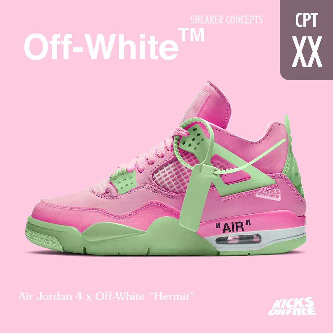 kicksonfire's tweet image. SNEAKER CONCEPTS: Air Jordan 4 x Off-White “Hermit” 💕