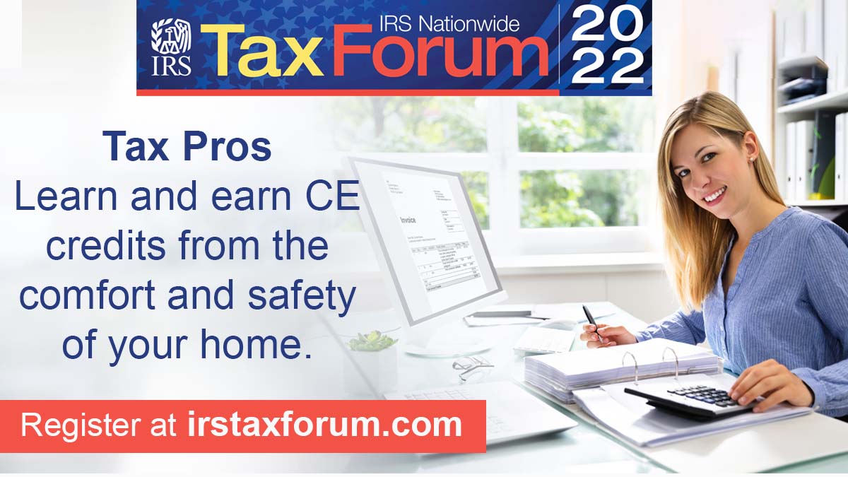IRSnews on Twitter "2022 IRS Nationwide Tax Forum dates for online