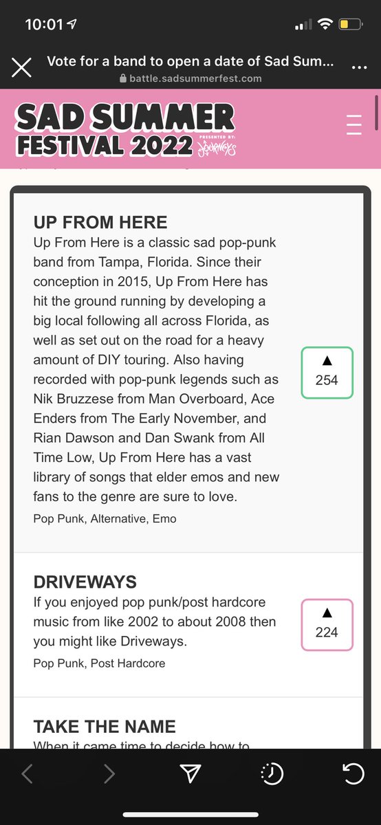 In first place right now baby let’s make it a runaway