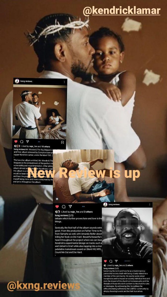 New Review out now - Mr. Morale &amp; The Big Steppers by <a href="/kendricklamar/">Kendrick Lamar</a> on kxng.reviews on ig. Comment and let me know your thoughts on the album and your favourite tracks 🤎