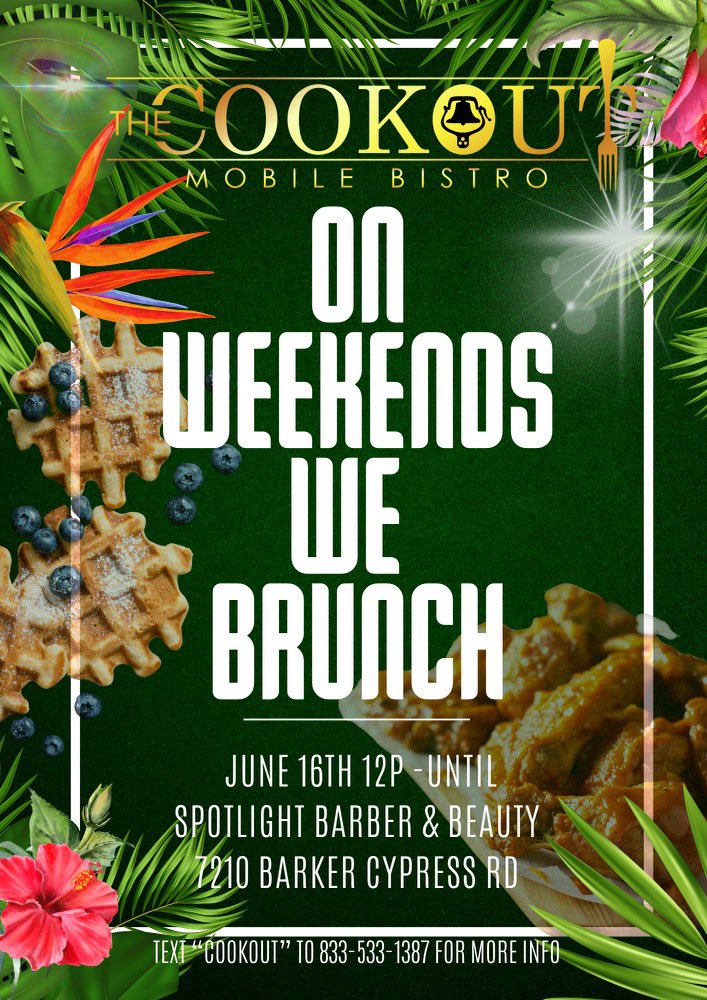 thecookouttx's tweet photo. What’s up Cookout followers! We are having a pop up location June 16th, location and details are listed below. Come on out and enjoy some exquisite cuisine! https://t.co/IkIziv2XEP