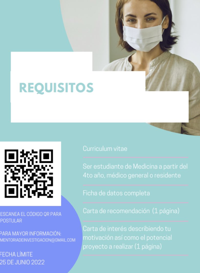 📢Oportunidad de Investigación 

Compartimos la convocatoria del Programa de Mentoría en Investigación 2022 brindada por <a href="/pams_web/">Peruvian American Medical Society PAMS</a>. 

#research #globalsurgery