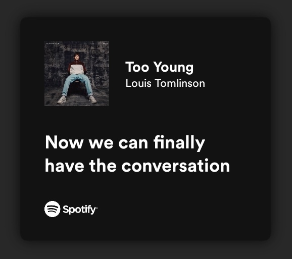 too young - louis tomlinson