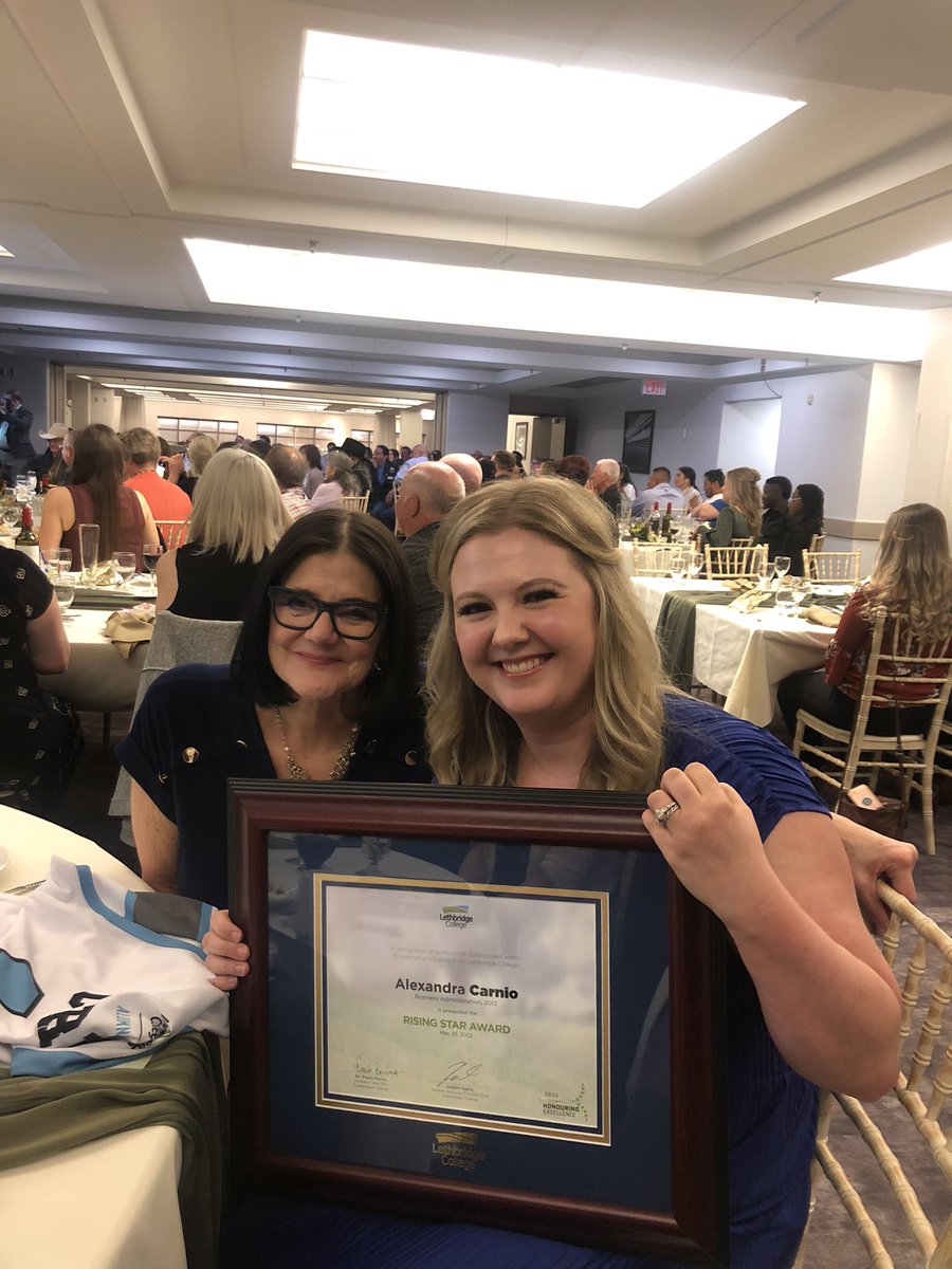 Celebrating Alexandria Carnio tonight as the <a href="/LC_Alumni/">Lethbridge College Alumni</a>  2022 Rising Star Award recipient! Proud to know her as a friend and former colleague! <a href="/LethCollege/">Lethbridge College</a>