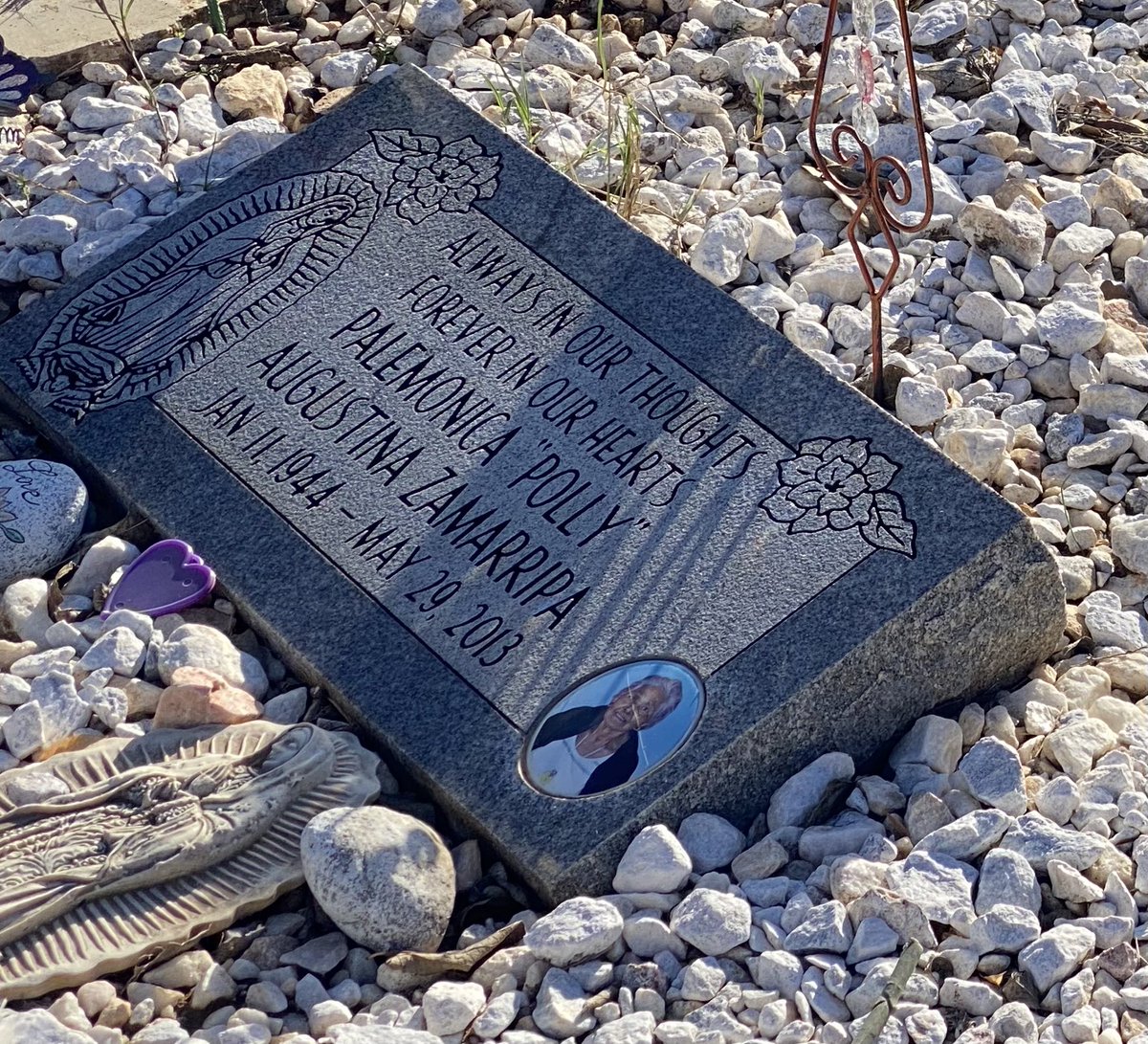 RepWalle's tweet photo. Absolutely not weird. She was a sweet abuela. Loved everyone. She rests along with her mother and grandmother at small catholic cemetery in Sabinal at end of town next to rail road tracks. Her name was Palemonica Agustina Zamarripa. She was firecracker. https://t.co/8qfm0q8QsL