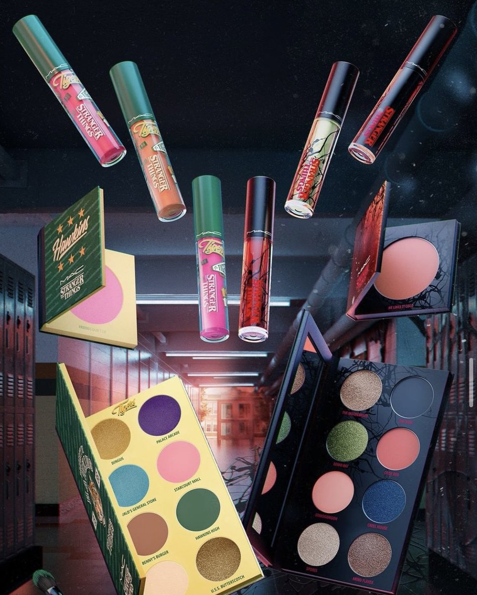 Stranger Things 🤝 nossa nova coleção M·A·C! Entre no Upside Down ou se transporte para os corredores de Hawkins High, onde cores divertidas colidem com tons subversivos em nossa programação mais transformadora até agora. <a href="/netflix/">Netflix</a> #MACStrangerThings