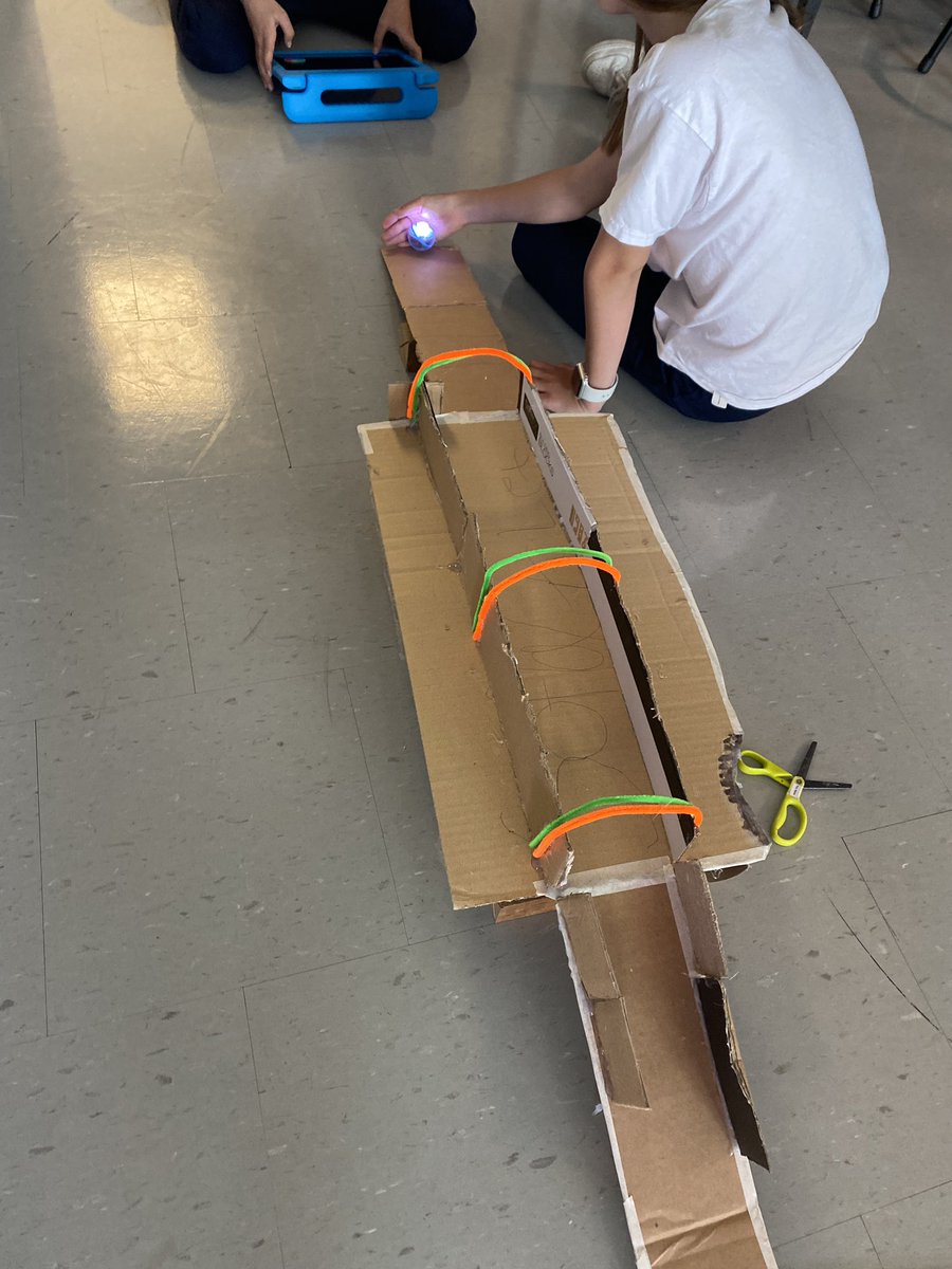coliveira_02's tweet photo. Building bridges for @Sphero continues in the MakerSpace @BishopMacTCDSB Conditions: elevated at least 6”, no higher than 36” off the ground, barriers are a must, x marks the start! Asking, imagining, planning, creating, improving… https://t.co/2CM0KtETXd