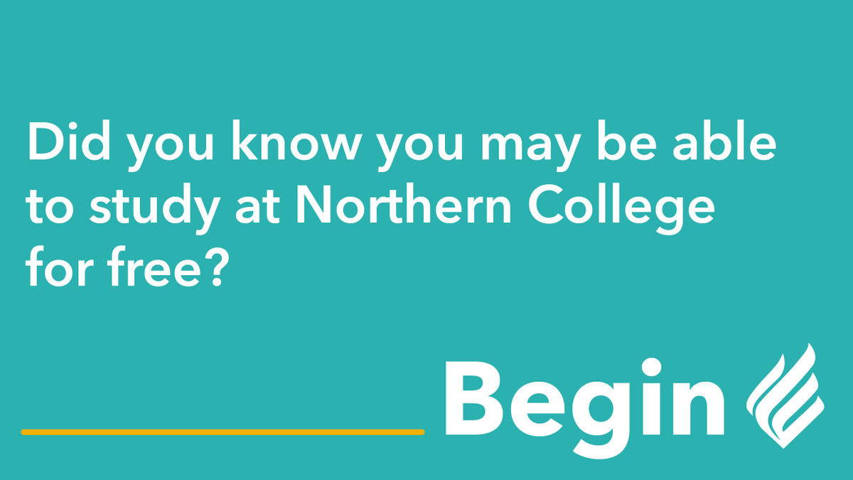 NorthernCollege's tweet photo. Did you know that most students can study our courses up to level 2 for free? This includes English, Maths and our Pre-Access programme to support your future studies and career.  

Find out more here  
https://t.co/rpObXo7nnU https://t.co/gKS6oun9vT