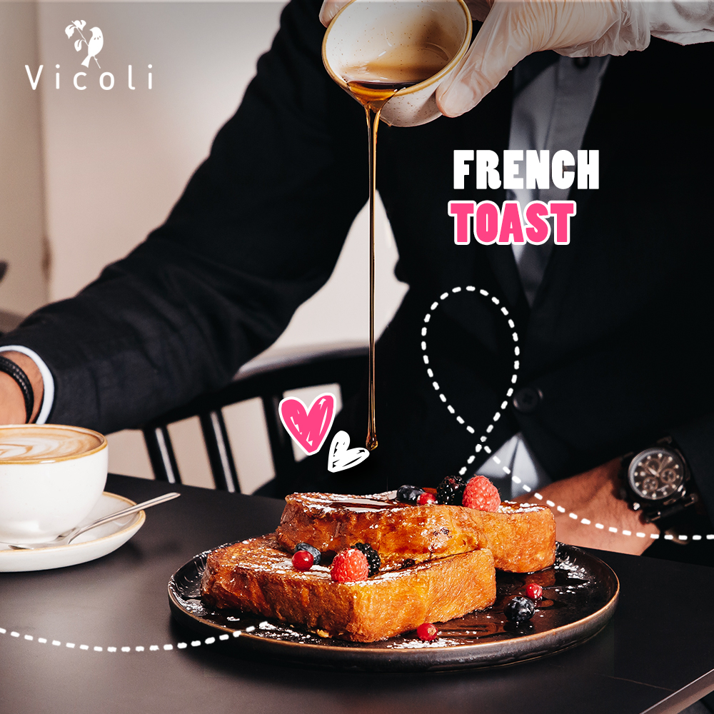 Crispy on the outside and creamy on the inside.
We can tell you… Our French Toast is the perfect choice for a fulfilling breakfast.
.
#Vicoli #ksa #saudiarabia #saudifoodies #saudilife #riyadh #khobar #riyadhrestaurants
.
#المملكة_العربية_السعودية #فيكولي #الرياض #الخبر