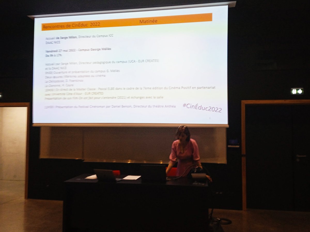 DAAC_nice's tweet photo. Ouverture des Rencontres #Cineduc par Laurence Patti @DAAC_nice @AcademieNice  #EAC https://t.co/02VooktWTc
