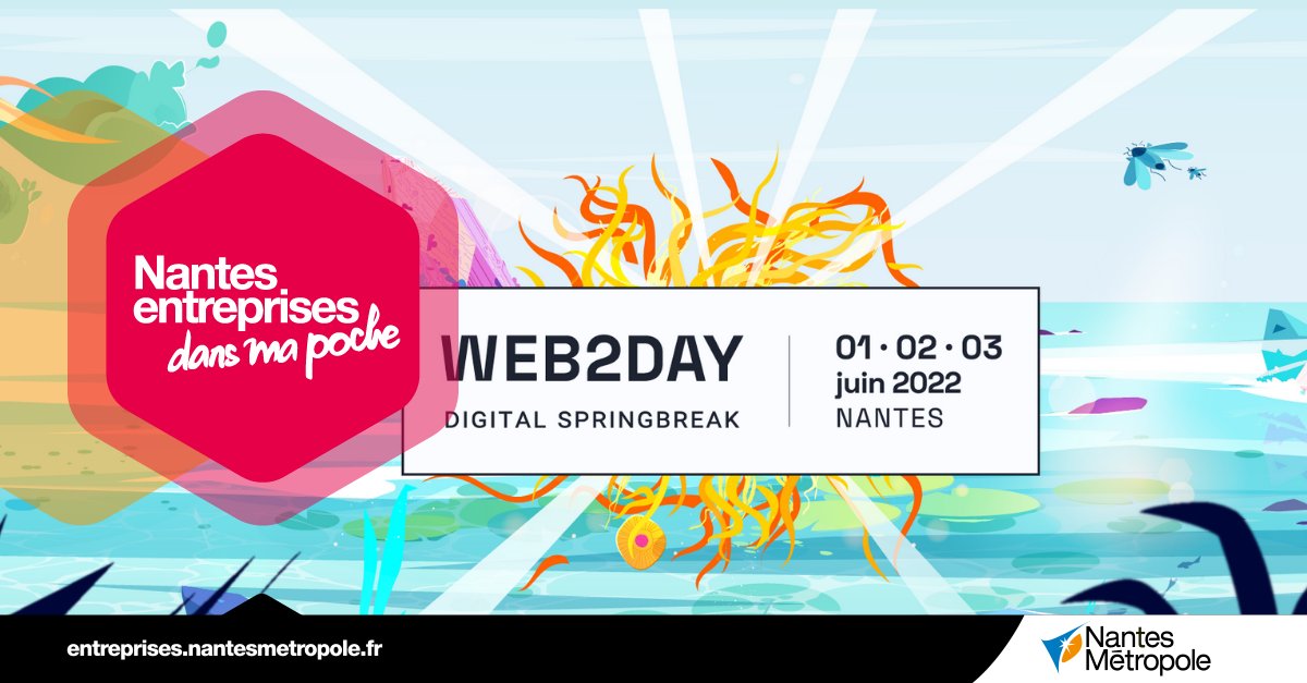 Retour du <a href="/web2day/">Web2day</a>  à #Nantes, le grand rendez-vous de la tech et de l'innovation
<a href="/CantineNantes/">La Cantine Numérique</a>  <a href="/franckytrichet/">Francky TRICHET</a>

🧑‍🤝‍🧑 250 speakers
📣 200 conférences
📅 Du 1er au 3 juin 2022

entreprises.nantesmetropole.fr/home/actualite…
