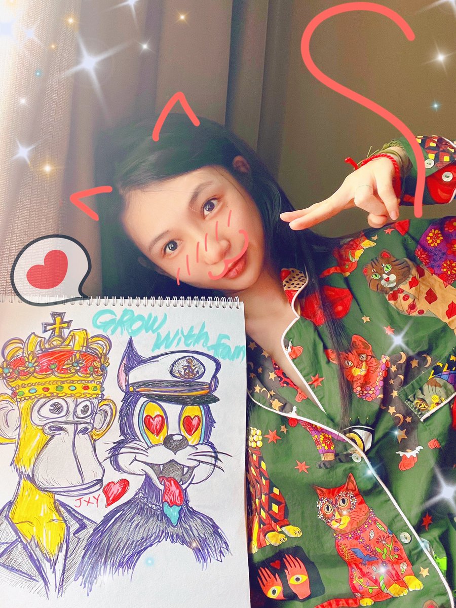 It's gone CRAZY so far, Love BOTH <a href="/DegenToonz/">Degen Toonz</a> <a href="/boredapeYC/">Bored Ape Yacht Club 🍌</a>
The communities behind are actually unreal 🥰💖
This cute Degen #TOONZ will turn very soon into #BAYC style mutant freak!

#Toonzfam #DegenToonz #BAYC #selfie #NFT #JXY