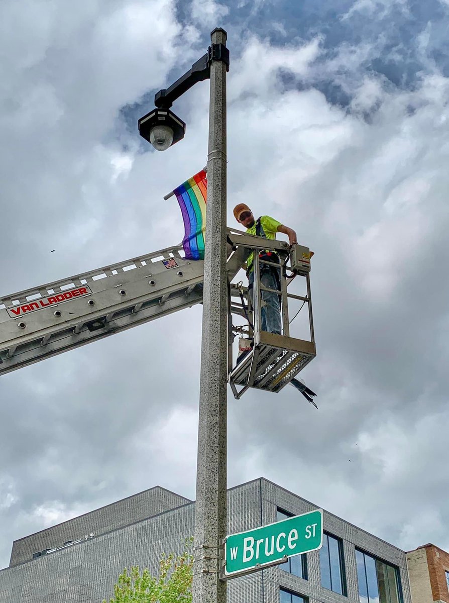 Pride flags are again flying high above 2nd Street in Historic Walker’s Point!  #BeSeen 🏳️‍🌈