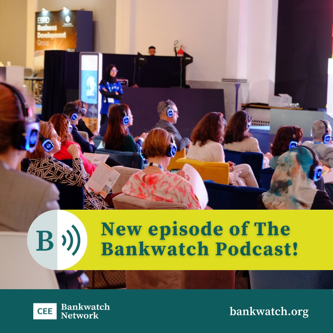 ceebankwatch's tweet photo. 🧐 Want to know more about #EBRDam from our perspective?

Listen to a special episode of BankWatch podcast feat. our 8 campaigners and CSO partners. They speak about their advocacy at the meeting, reactions from the @EBRD &amp; takeaways from the event. 

🎧: https://t.co/WrrwFcpUHM https://t.co/sct4ejIell