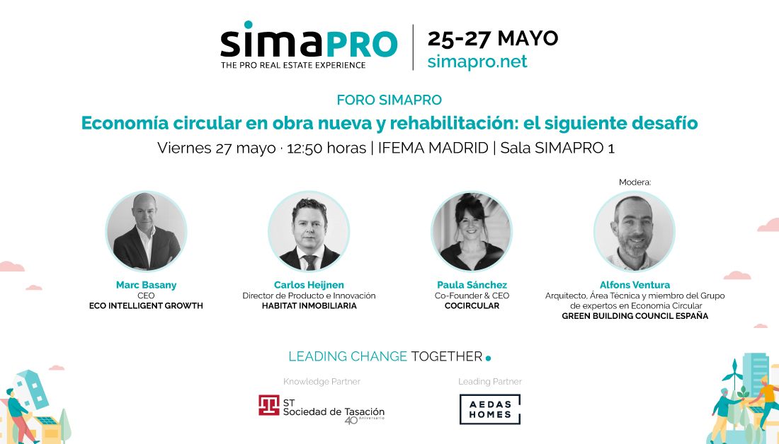 CoCircular (@cocircular_es) on Twitter photo Hoy tenemos una cita en <a href="/simaexpo/">SIMA</a> junto a #MarcBasany de <a href="/eig_c2c/">Eco Intelligent Growth (EIG)</a>, #CarlosHeijnen de <a href="/Habitat_Inmo/">HABITAT INMOBILIARIA</a> y #AlfonsVentura de <a href="/GbceVerde/">VERDE GBCe</a> para hablar sobre #economíacircular en obra nueva y rehabilitación.
Todavía estás a tiempo de apuntarte 👇🏻 Hoy tenemos una cita en <a href="/simaexpo/">SIMA</a> junto a #MarcBasany de <a href="/eig_c2c/">Eco Intelligent Growth (EIG)</a>, #CarlosHeijnen de <a href="/Habitat_Inmo/">HABITAT INMOBILIARIA</a> y #AlfonsVentura de <a href="/GbceVerde/">VERDE GBCe</a> para hablar sobre #economíacircular en obra nueva y rehabilitación.
Todavía estás a tiempo de apuntarte 👇🏻