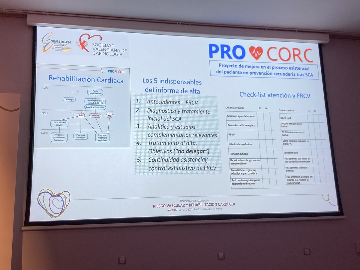 SantasEnrique's tweet photo. La Dra Pilar Mazón mencionando el proyecto PRO CORC de @SVCardio en #Riesgo22
🎯 Objetivo 👉 Mejora del proceso asistencial en prevención secundaria tras #SCA https://t.co/rUeOlh7zGa