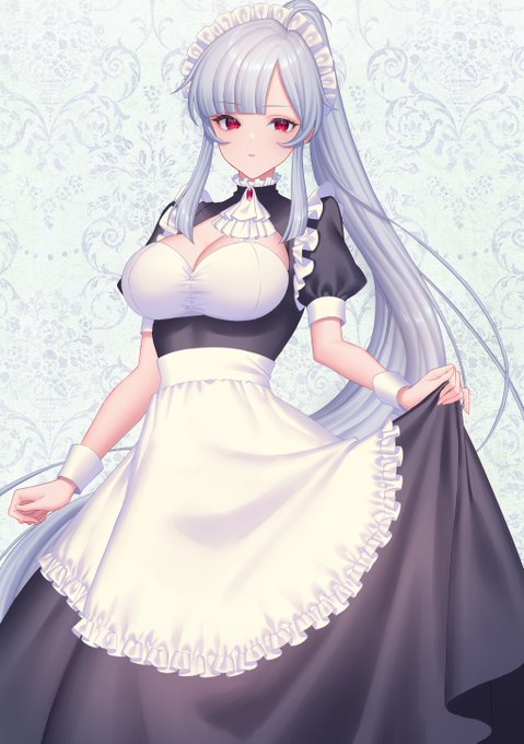 銀髪赤目のメイドさん💎 