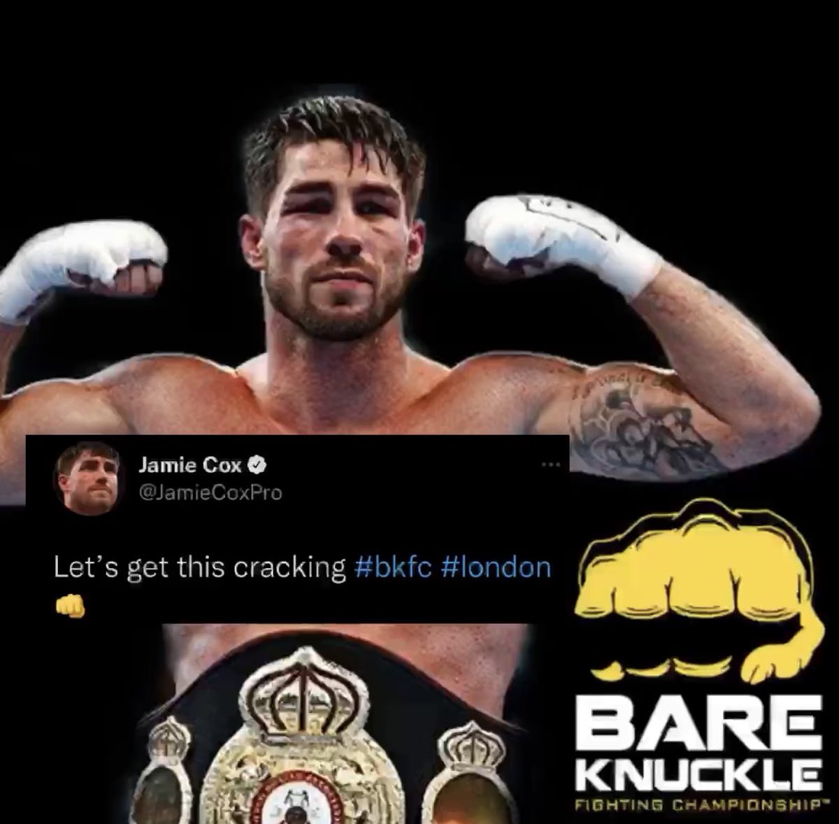 fightclub247's tweet photo. Former boxing talent @JamieCoxPro will make his Bare Knuckle Boxing debut on July 16th at the OVO arena, Wembley.
Good luck to his opponent!!
#fightclub247 #boxing #fighter #mindset #BKFB #champion #forthefans https://t.co/6eglEWEbTz