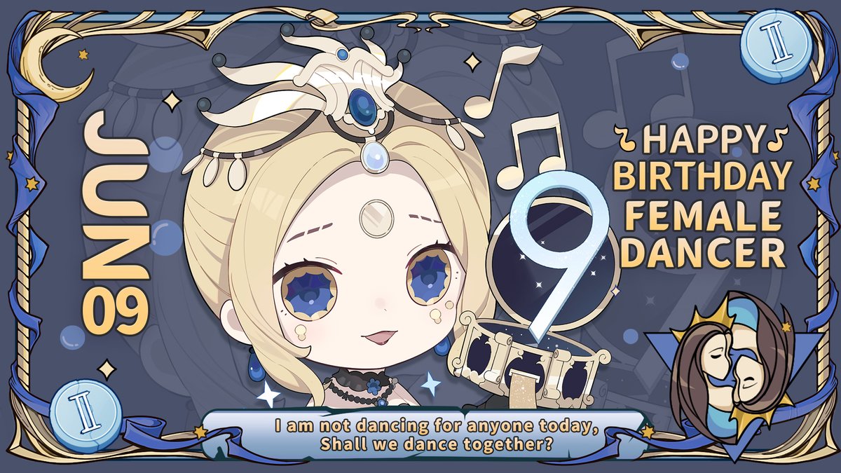 Dear Detectives, Margaretha won't be dancing for anyone except you tonight for it is her birthday! Will you join her this wonderful evening?💃

#IdentityV #FemaleDancer #Birthday #Survivor