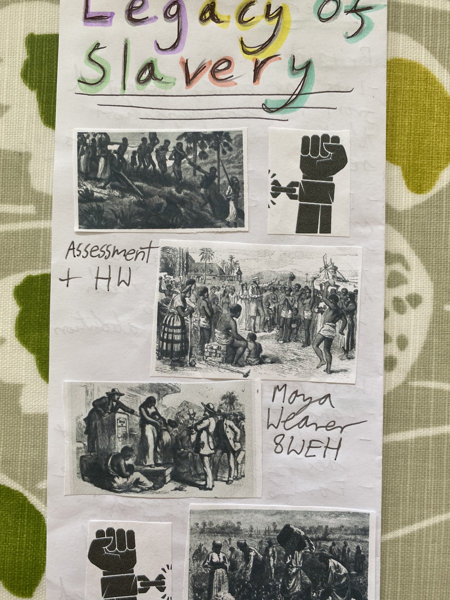 CryptHistory's tweet photo. #CryptYr8 have completed homework recently on the legacy of slavery - looking at it from a local perspective, but also from a Caribbean/ American/ African perspective as well. Great work 8RR &amp; 8WEH!👍 https://t.co/T1PSkts32N