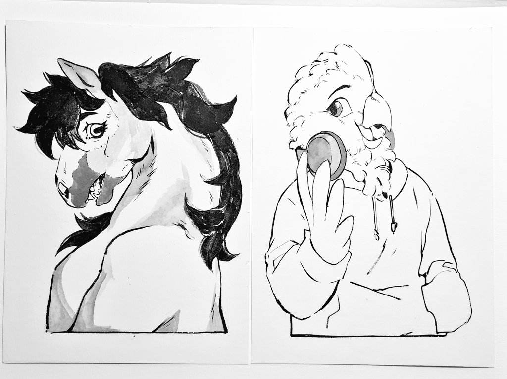 I believe this is the last of them before I move onto the watercolour portraits - if you got a chibi or bust sketch from me and I haven't contacted you yet, get in touch!