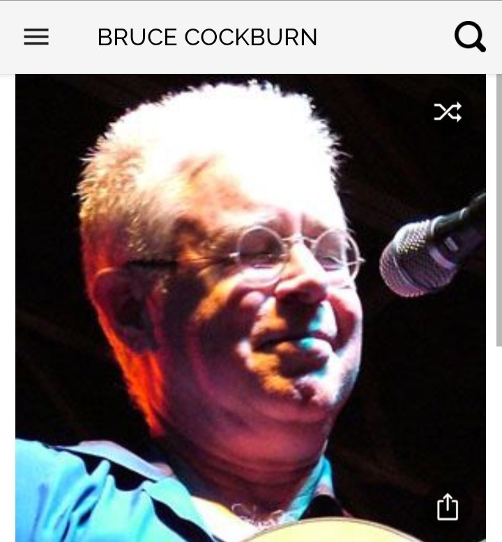 Happy birthday to this great singer. Happy birthday to Bruce Cockburn 