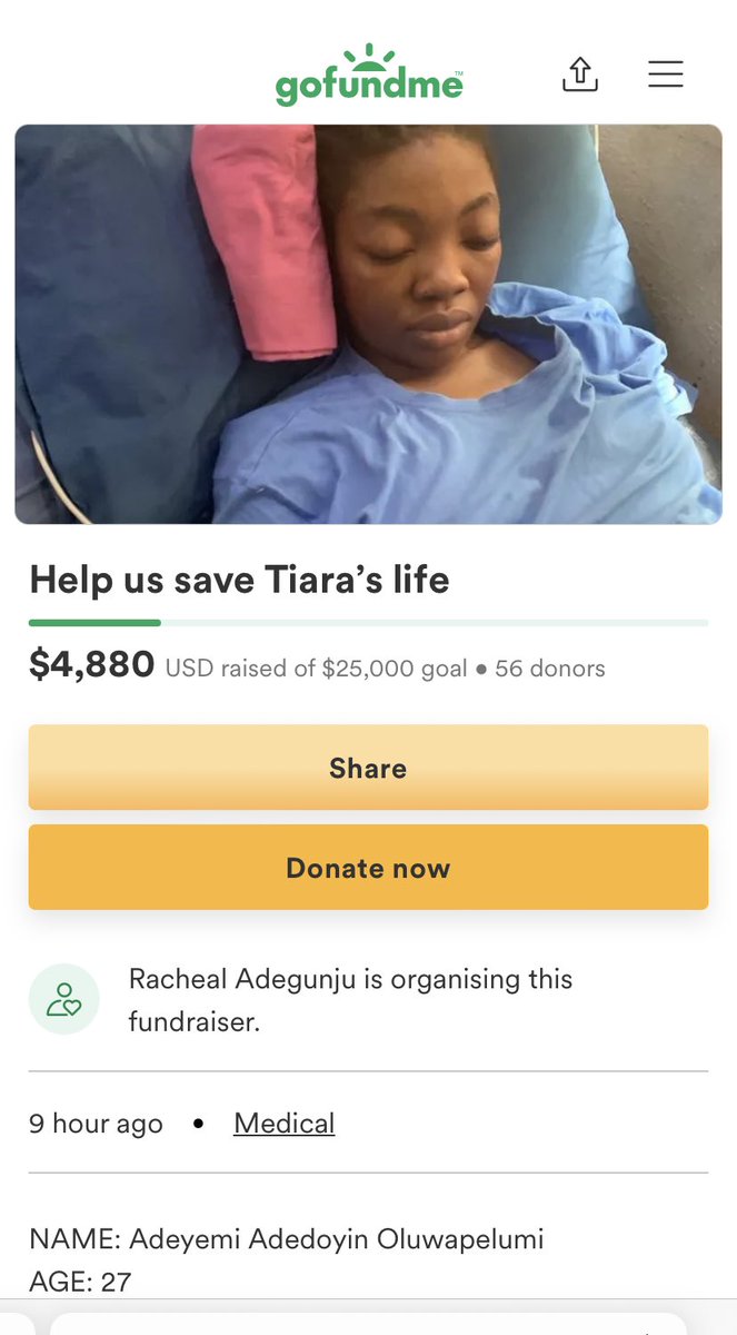 ItzsimplyOyin's tweet image. Doyin needs your help. Please help in whatever way you can. And even if you can’t help with cash kindly reshare the link as someone on your list might have enough to be a blessing. Thank you and God bless gofundme.com/f/help-us-save…