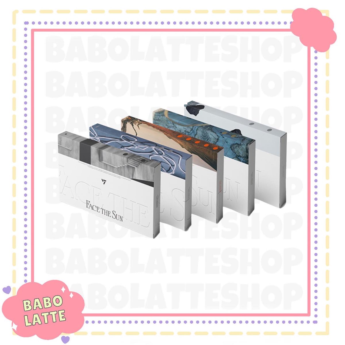 BabolatteShop's tweet photo. [PO] Face The Sun Album Event Lucky Draw 

☁️ soundwave, powerstation &amp; m2u 

— each 375k DP 250k
— set 1.850k DP 1.250k

❗prio member &amp; prio versi
❗cicilan 2x

each dapet pc ld 1 
set dapet pc ld 7 

✔️ ems tax 
✖️ packing 
📍 bandung

Form : https://t.co/yctBNnsfHL https://t.co/3MDKN9PrbI
