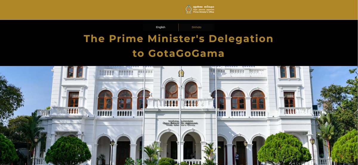 BuzzerLk's tweet photo. Prime minister's office lauches a new website for "Gota go Gama"protestors.

https://t.co/dWQRymEIDS

#lk #lknews #slnews #buzzerlk https://t.co/scJXNO7d5o