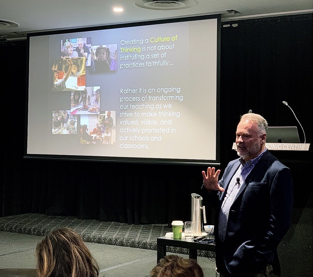 christopherpahl's tweet photo. “For classrooms to be cultures of thinking for students, schools must be cultures of thinking for teachers.”

Great to reconnect with @RonRitchhart today at his Leading and Coaching a Culture of Thinking workshop in Sydney. 

#culturesofthinking #thinkingschools #learning https://t.co/2kHDifQMTm