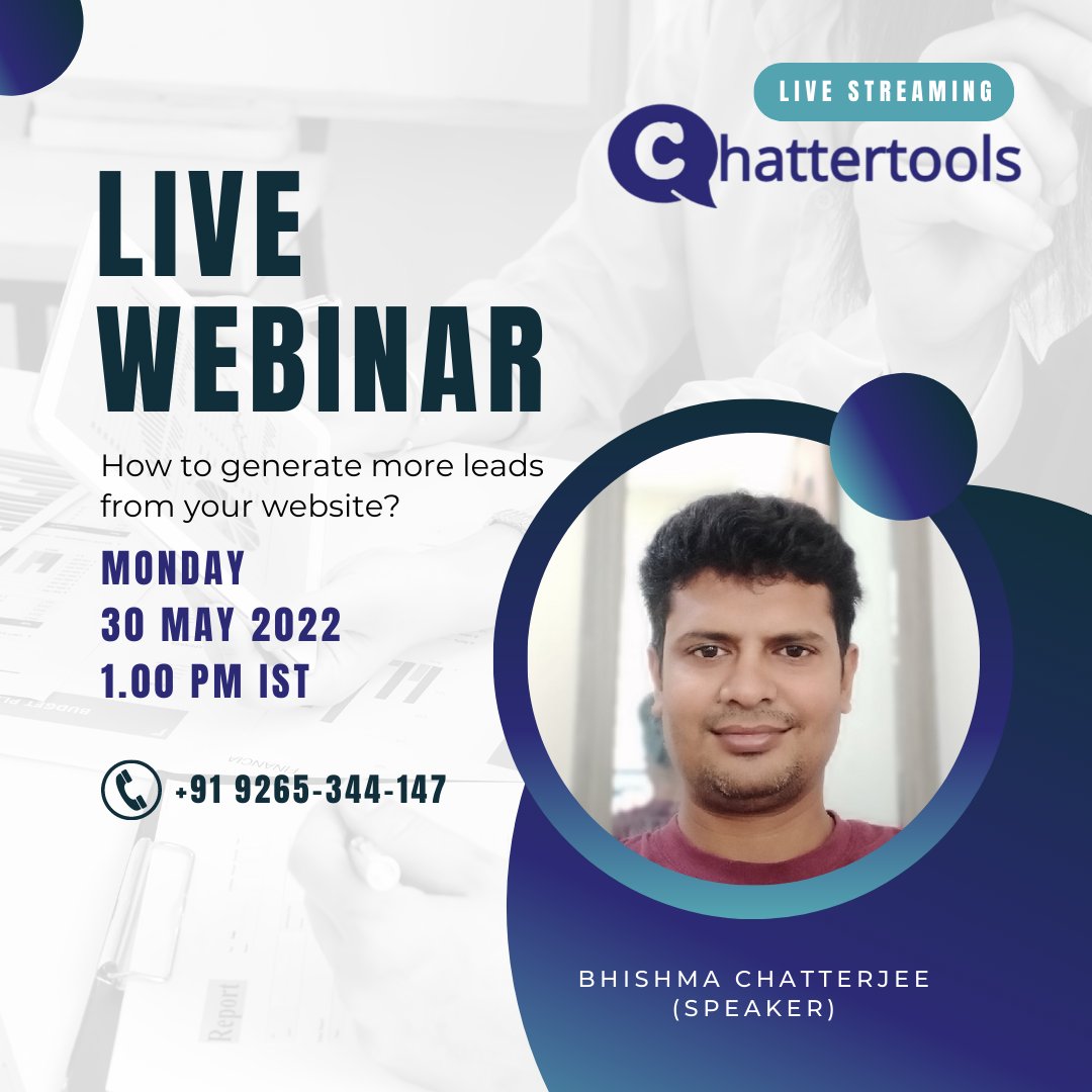 chattertools's tweet photo. Generate more leads from your website

You are invited to attend this Free Webinar to understand and implement techniques for generating more qualified leads / appointments / applications directly from your website.
https://t.co/T3SftMx5KF #zohowebinar #webinar https://t.co/L8FcCQSvah