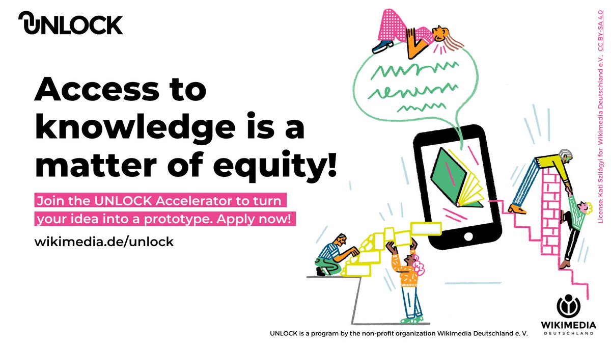 UNLOCK_Acc's tweet image. 📢 Attention! Our call for applications ends this Sunday! If you have a project that creates better, easier, more equitable access to information &amp;amp; knowledge, APPLY NOW! 🏃 We are looking forward to many #innovative project ideas. 💫 #knowledgeequity 
wikimedia.de/unlock/applica…