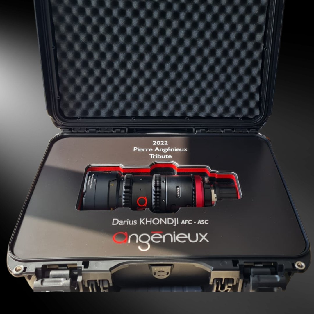🌟 As an official partner of the #FestivaldeCannes, we honor the most remarkable and talented directors of photography with the #PierreAngenieuxTribute. 🎥 Tonight's laureate, #DariusKhondji, will be receiving an engraved #Angenieux Optimo Ultra Compact 37-102 lens. #Cannes2022
