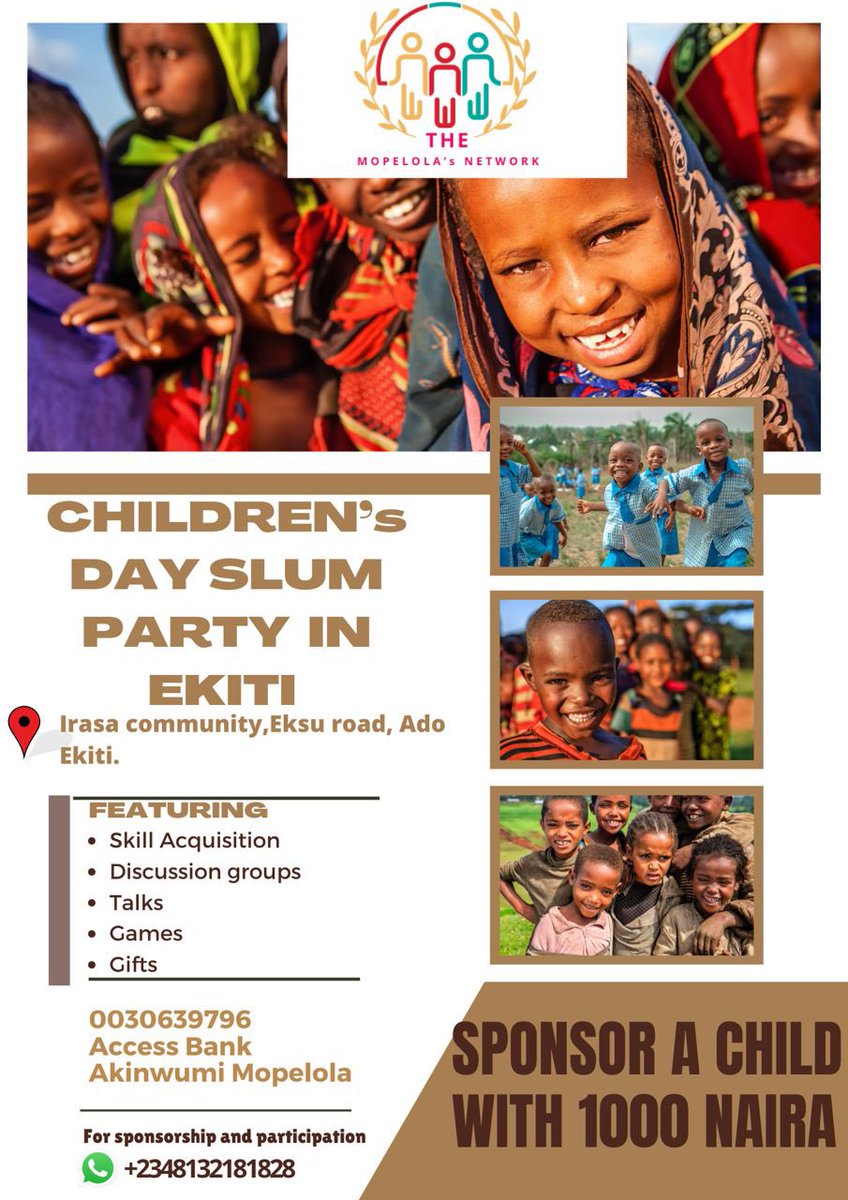 ekititrends's tweet image. Happy Children’s day🥳🥳🥳