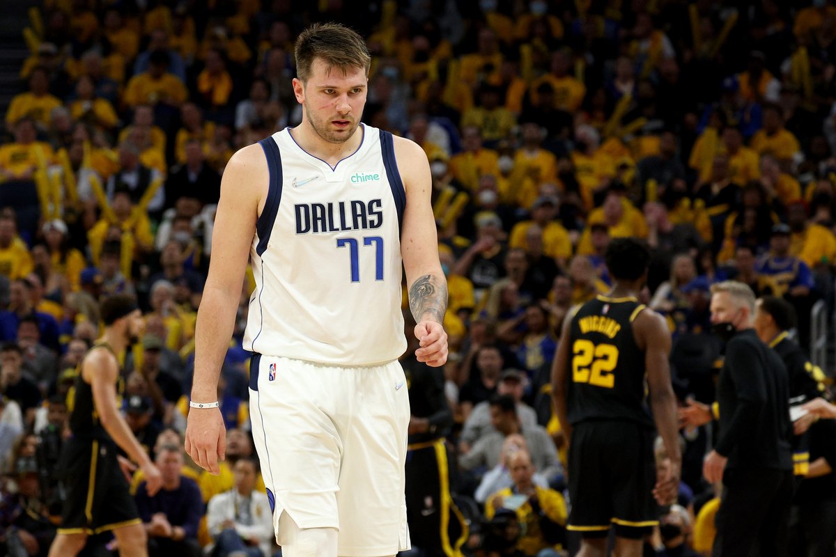 BleacherReport's tweet photo. Luka Doncic this playoffs:

-31.7 PPG
-9.8 RPG
-6.4 APG
-WCF appearance in his fourth season

The future is bright for the Mavs star 🌟 https://t.co/MXbNoZcYXS