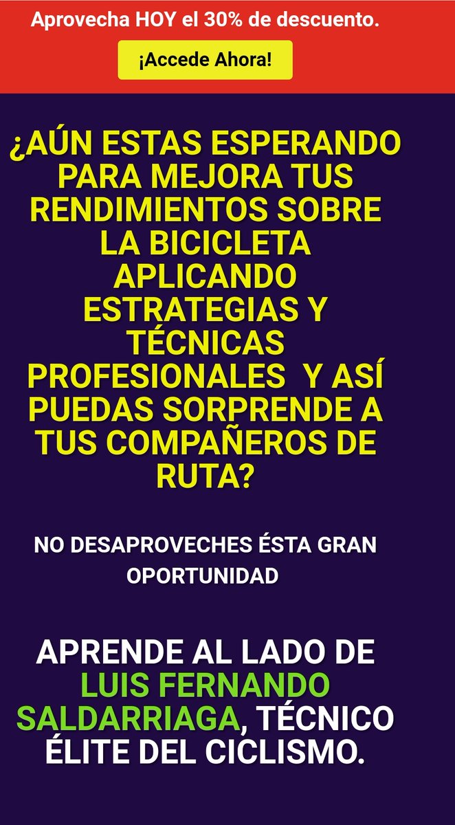 Saldatraining's tweet image. Un trabajo, que he realizado por años, Aprovecha para Aprender las mejores técnicas del Ciclismo. ciclistaelite.com
#Saltecnic