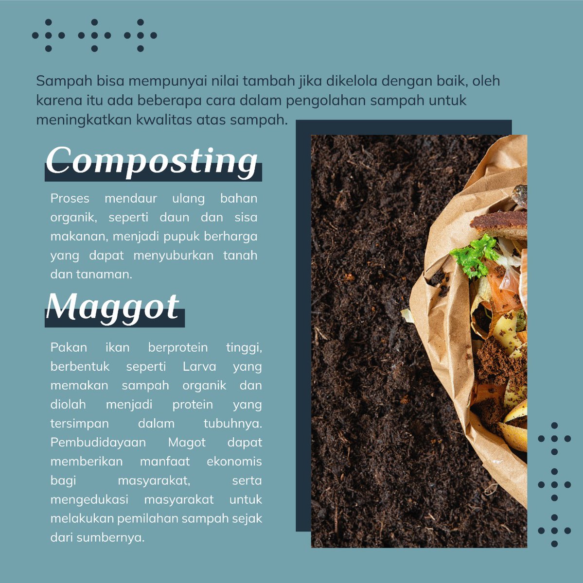 Sudah saatnya sampah yang dianggap tak berguna dapat bermanfaat untuk kita dan untuk alam.

<a href="/lpdp_ri/">#DiriUntukNegeri</a>
#LPDP #PK186 #JenggalaSamudra #BersamaBangunNegeri #DiriUntukNegeri #AkuPastiMengabdi #SDMUnggulIndonesiaMaju #SatuDekadeLPDPSemakinBerintegritas #KampanyeSosial