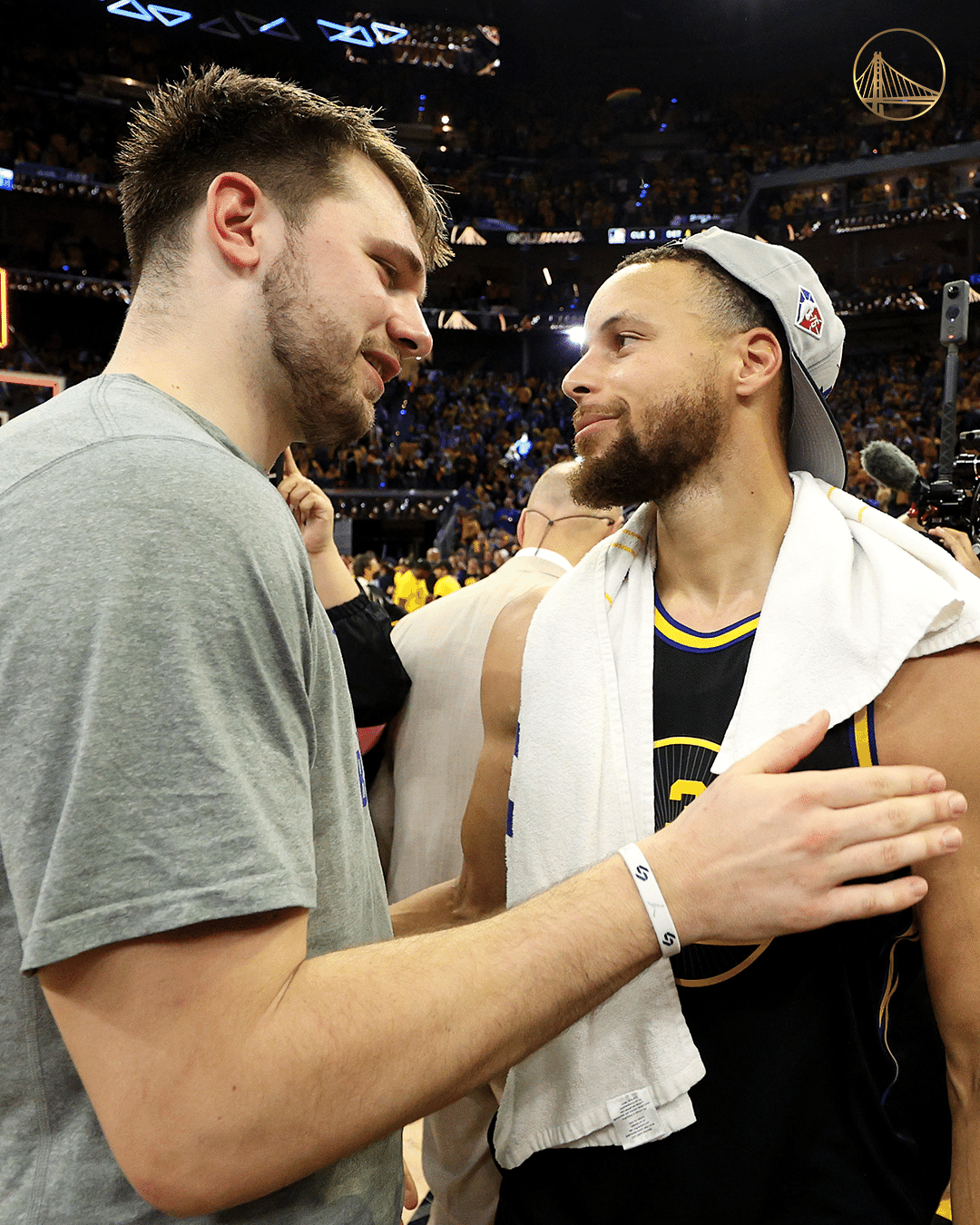photo of stephen curry and luka donic