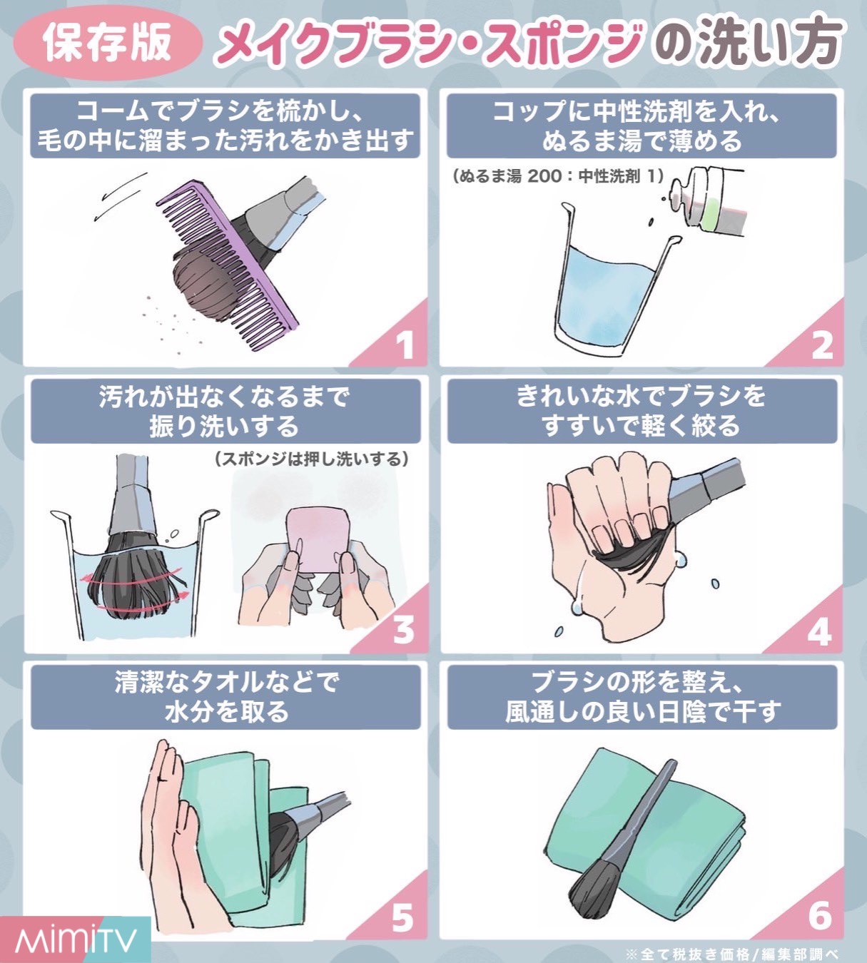 メイク ブラシ 洗い 方